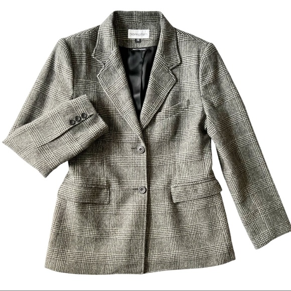 Bloomingdale’s Glen Check Plaid Cashmere Blazer | 10 - Picture 1 of 8